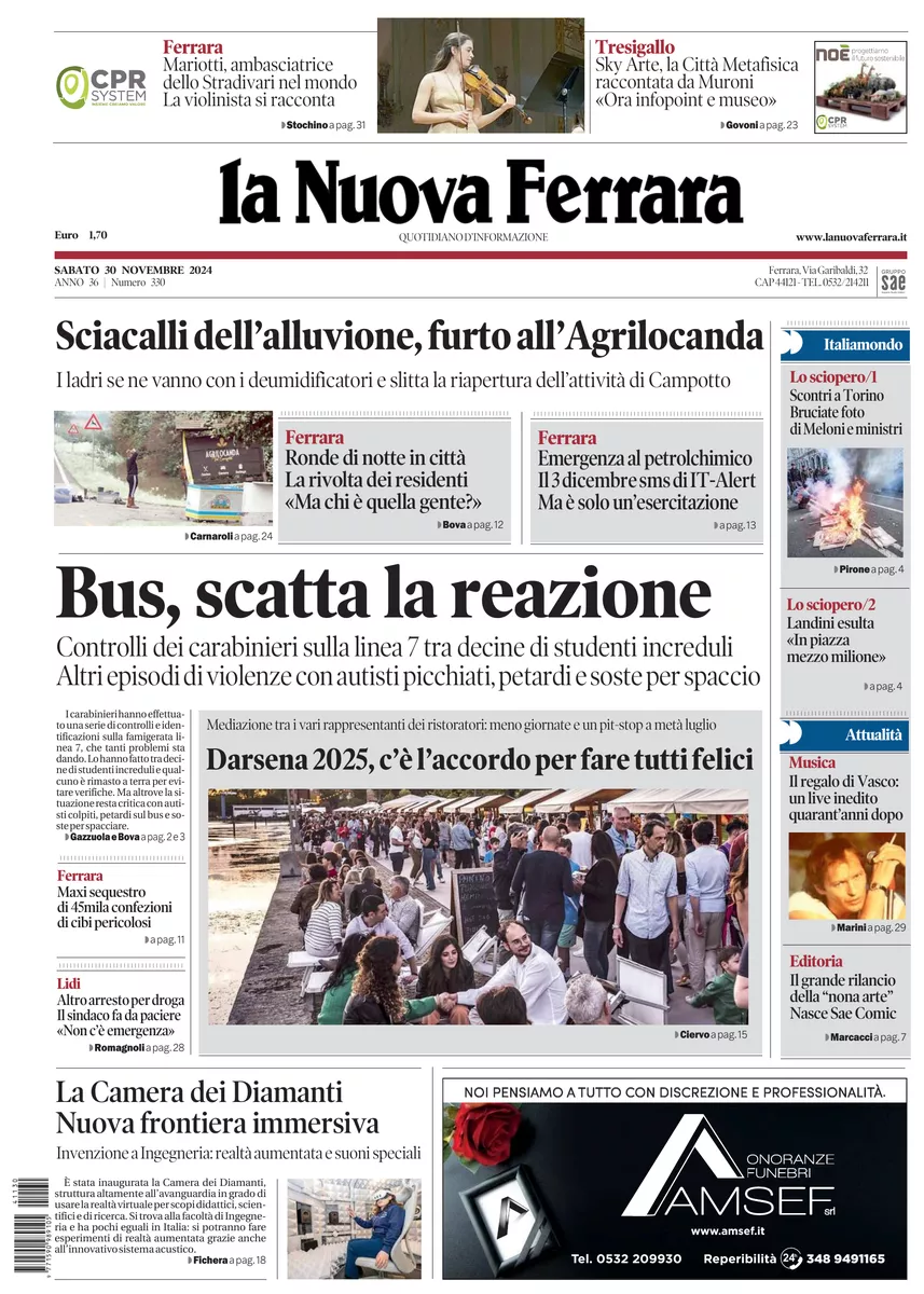 Prima-pagina-nuova ferrara-oggi-edizione-del-2024-11-30